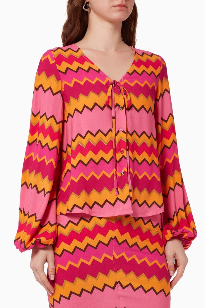 

Ziggy Print Blouse, Pink