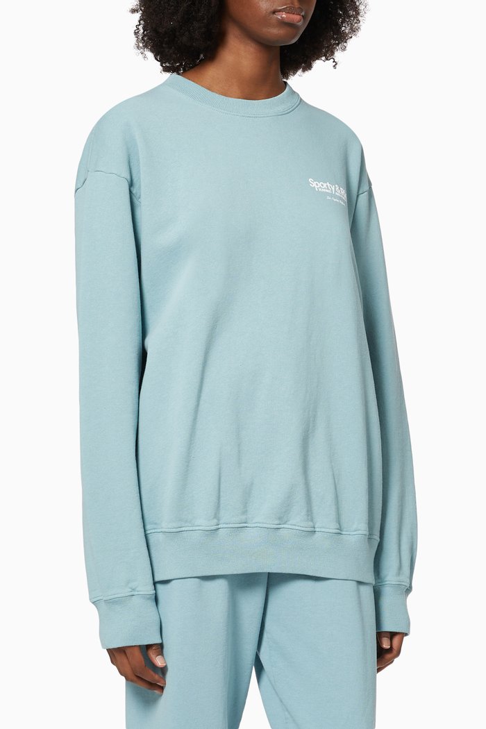 

Club Crewneck Sweatshirt in Cotton, Blue