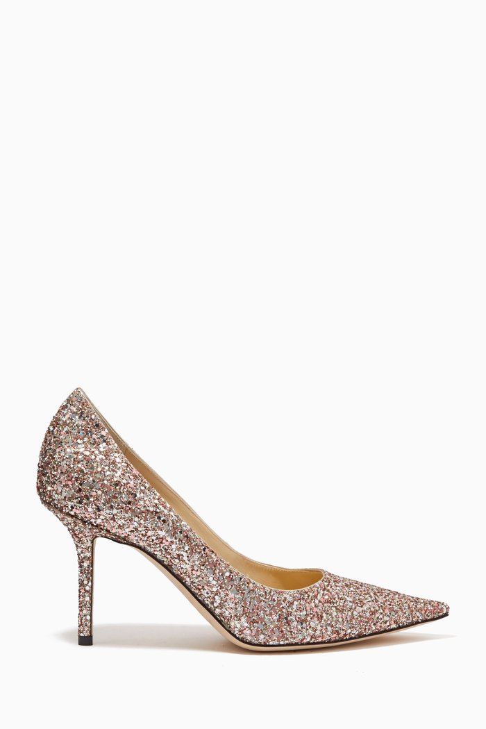 

Love 85 Pumps in Coarse Glitter, Pink