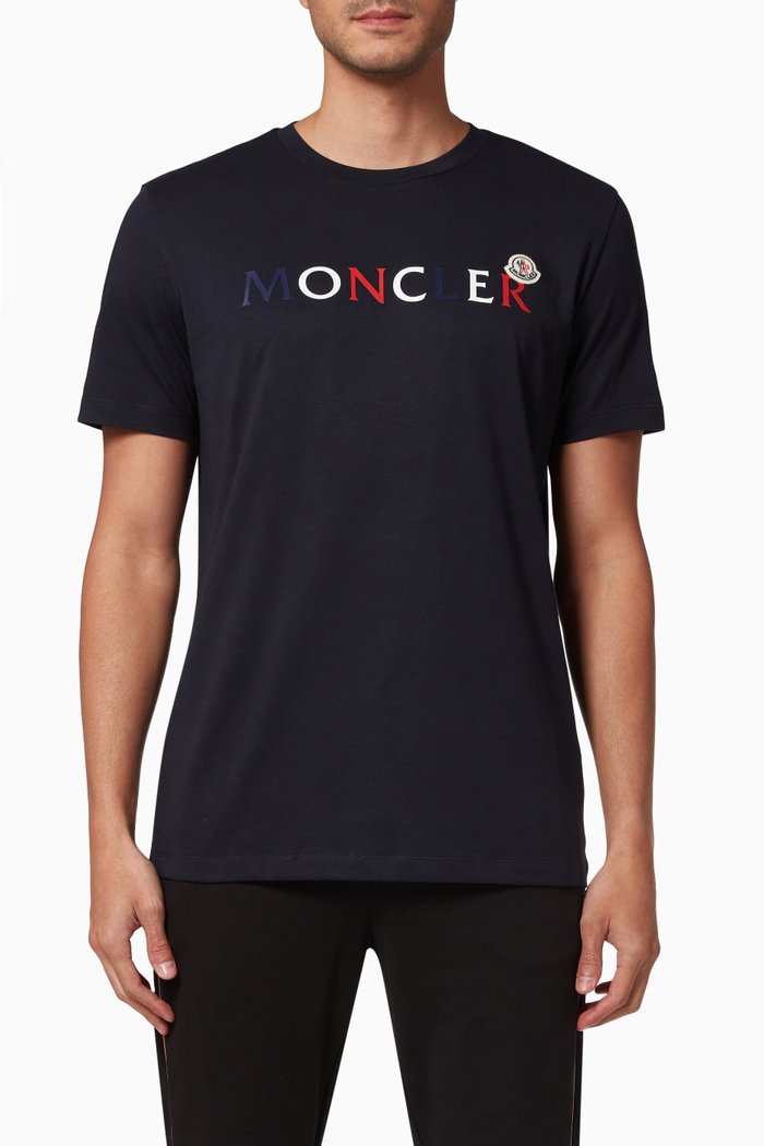 

Tricolour Logo T-Shirt in Cotton Jersey, Blue