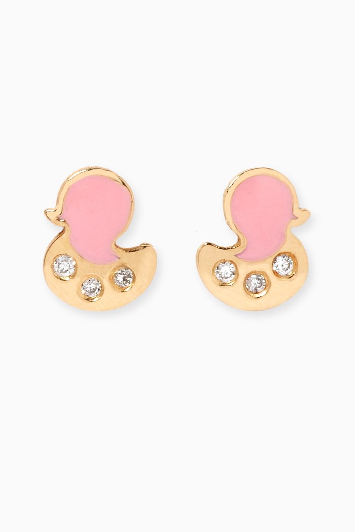 

Duck Diamond Earrings in 18kt Yellow Gold