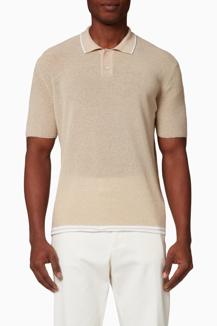 

Le Polo Nocio in Cotton Linen Knit, Neutral