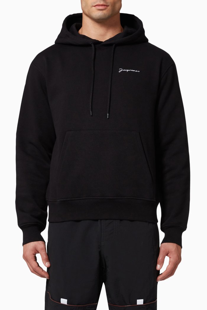 

Le Sweatshirt Brodé in Organic Cotton Jersey, Black