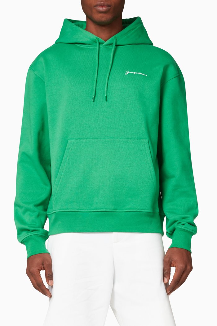 

Le Sweatshirt Brodé in Organic Cotton Jersey, Green