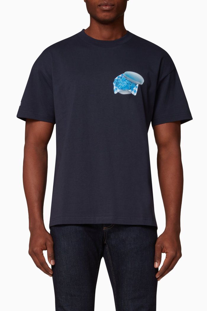 

Le T-shirt Bonbon in Cotton Jersey, Blue