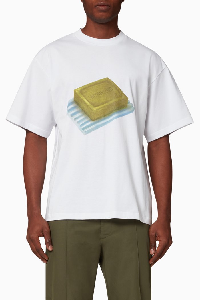 

Le T-shirt Savon in Cotton Jersey, White