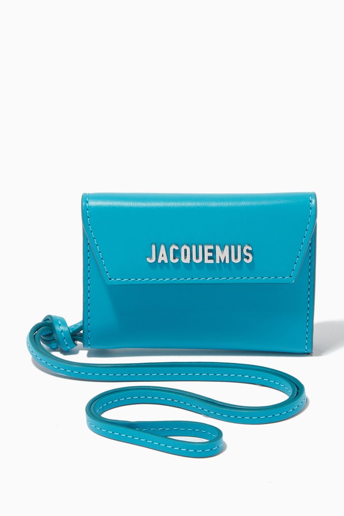 

Le Porte Lanyard in Leather, Blue