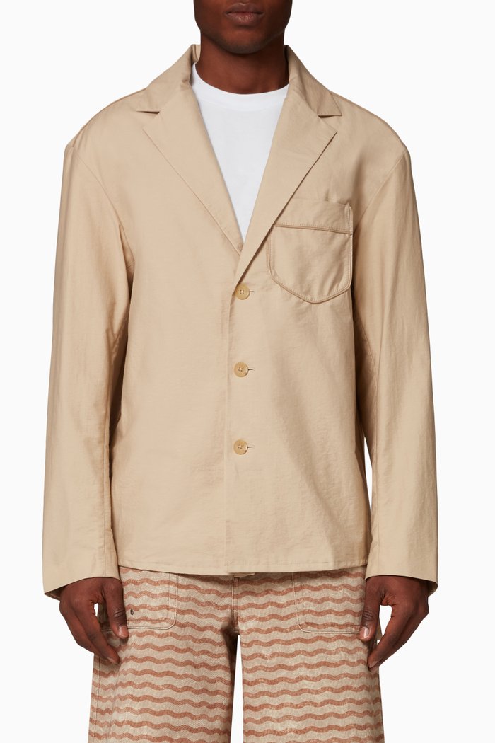 

La Veste Pacalo in Cotton Twill, Neutral