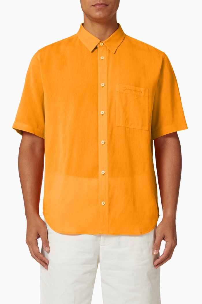 

La Chemise Melo Shirt in Viscose, Orange