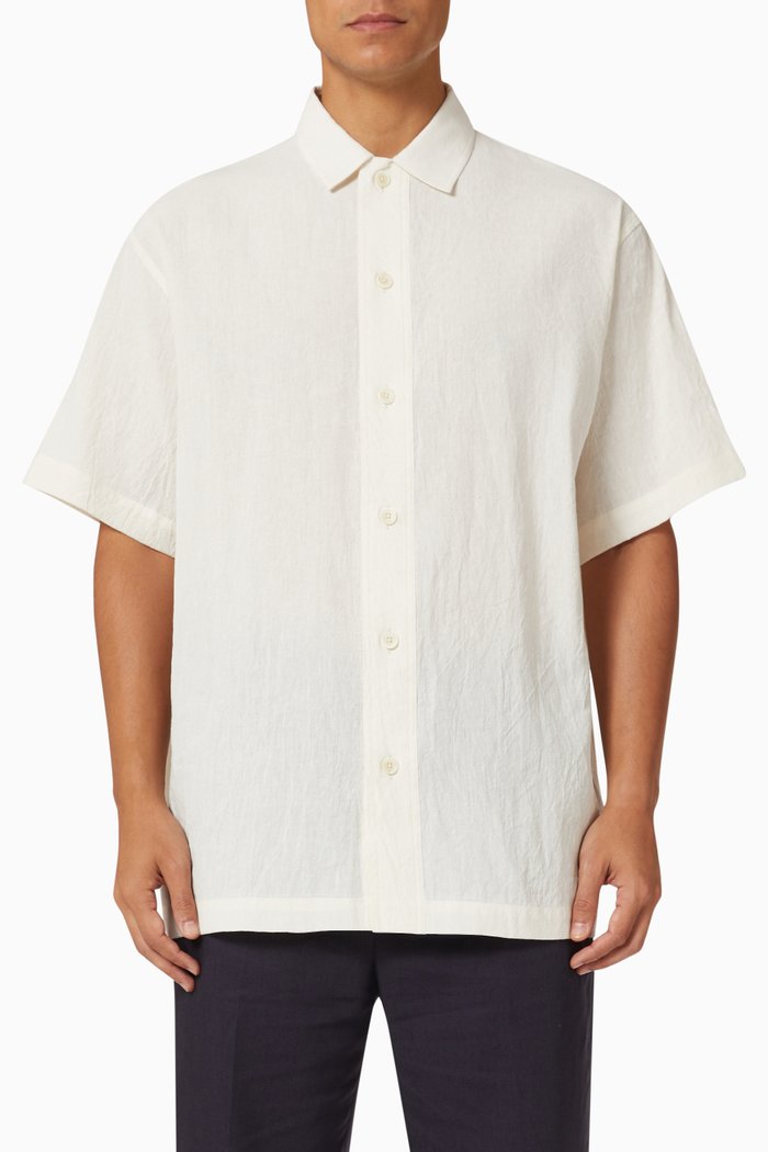 La Chemise Moisson Shirt in Cotton Blend, Neutral