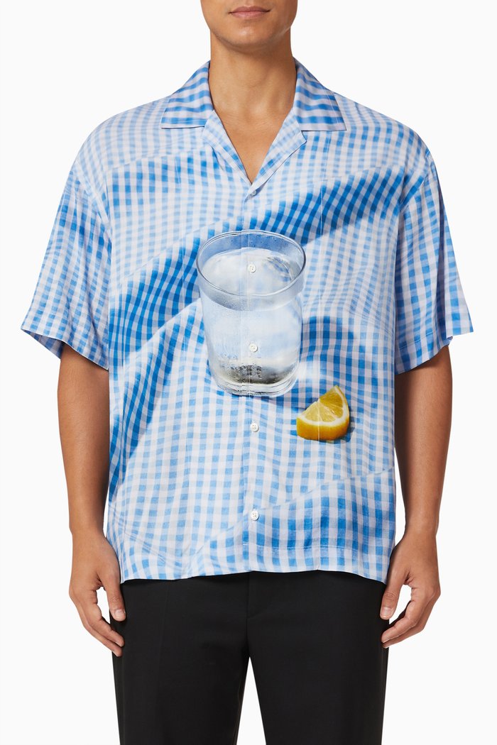 

La Chemise Jean Shirt in Viscose, Blue