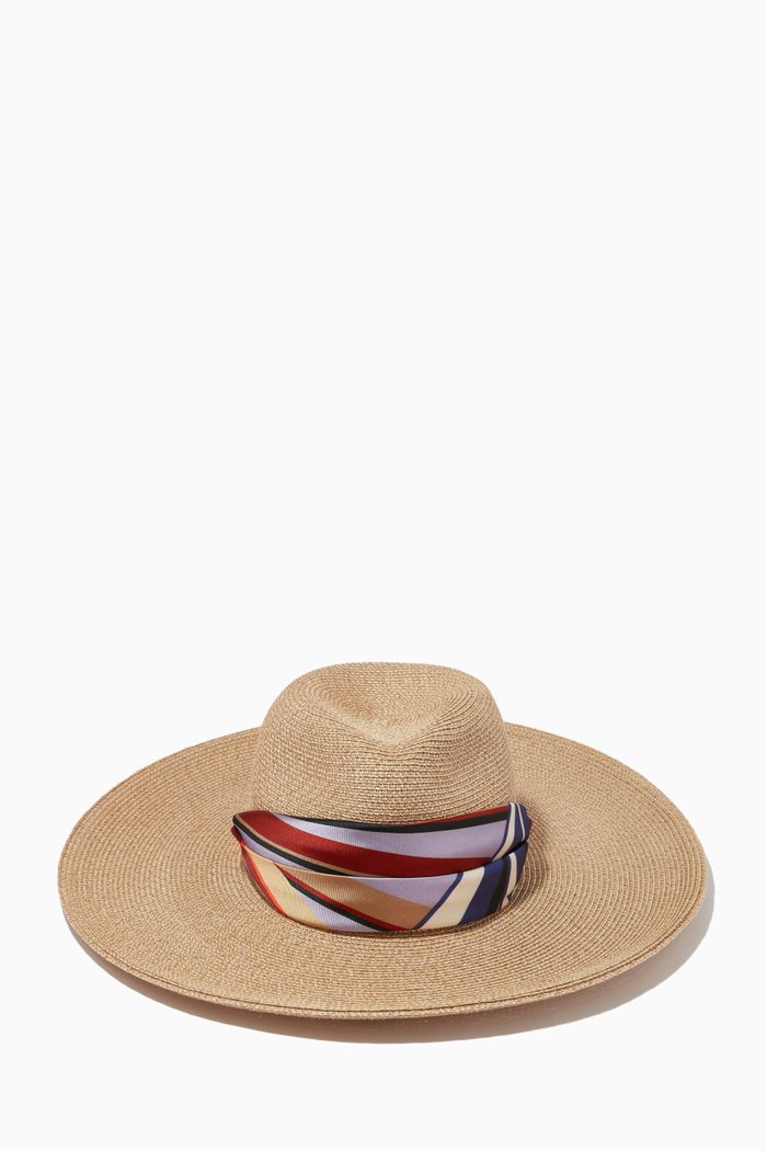 

Cassidy Hat with Scarf in Straw, Neutral