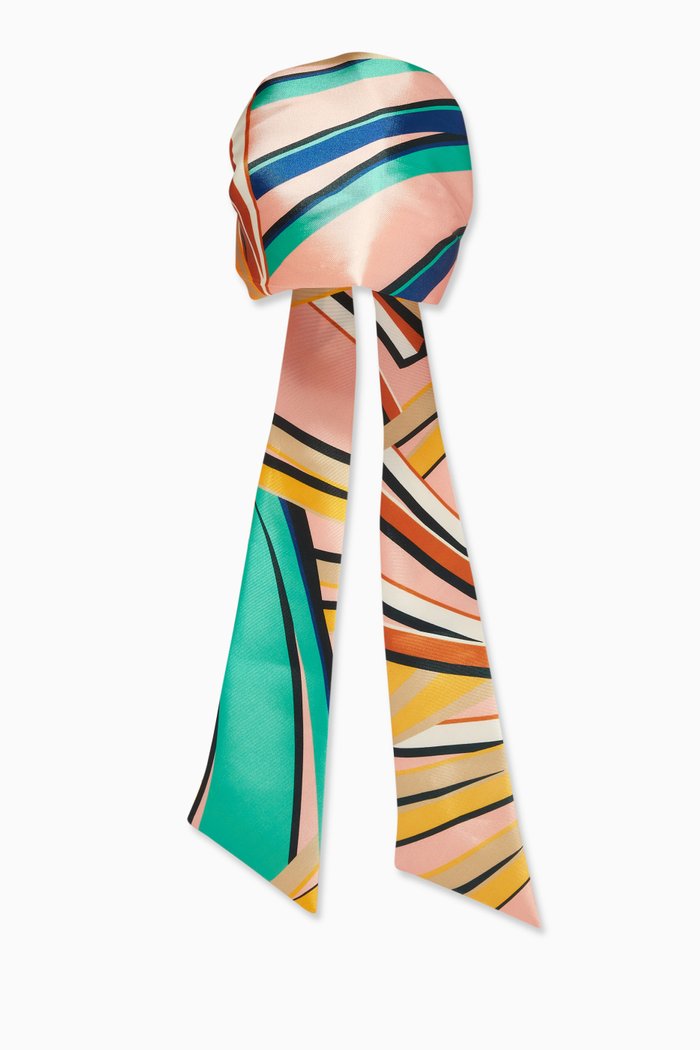 Gigi Headscarf in Satin, Multicolour