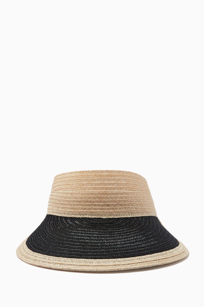 

Ricky Scarf Visor Hat in Straw, Neutral
