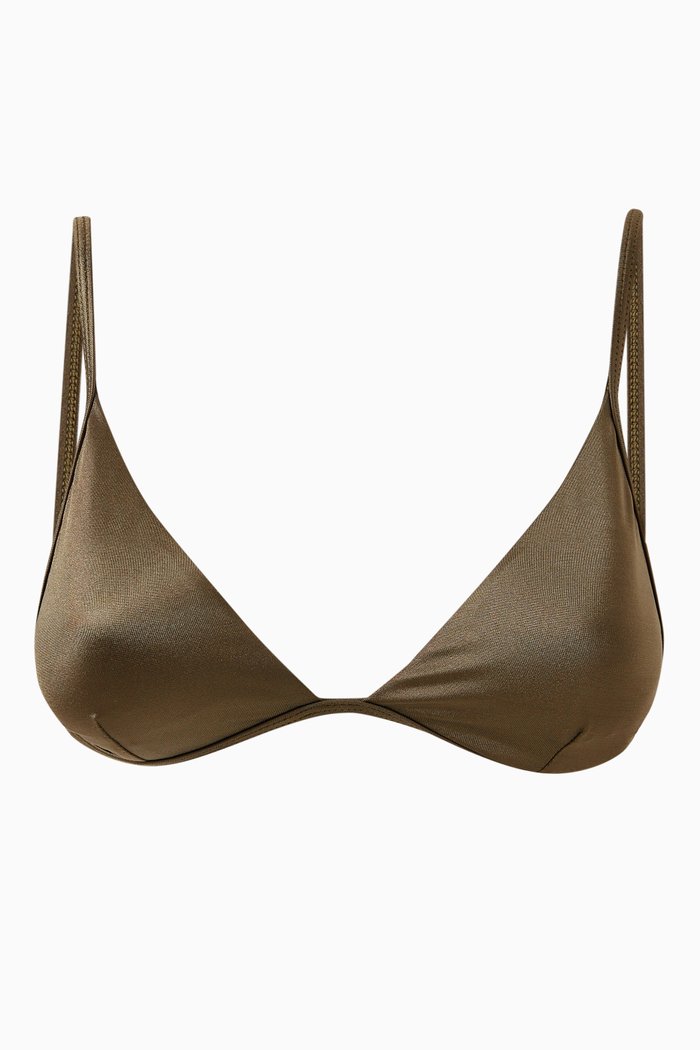 

Shine Perfect Fit Bikini Top in Stretch Nylon, Black