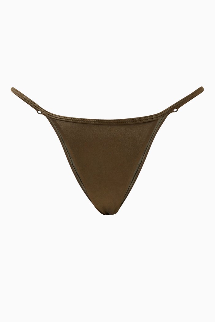 

Shine Perfect Fit Bikini Bottoms in Stretch Nylon, Black