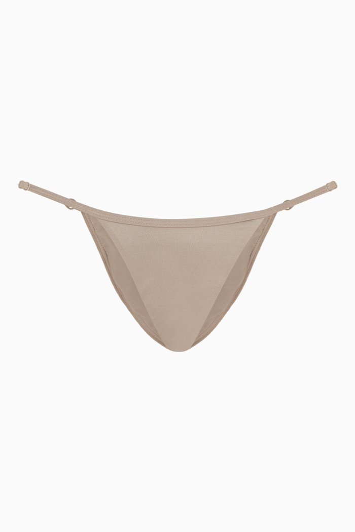 

Shine Perfect Fit Bikini Bottoms in Stretch Nylon, Grey