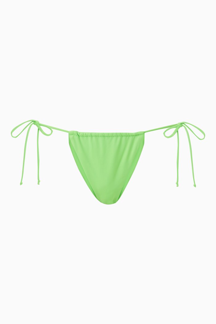 

Tiny Ties Bikini Bottoms in Matte Nylon, Green