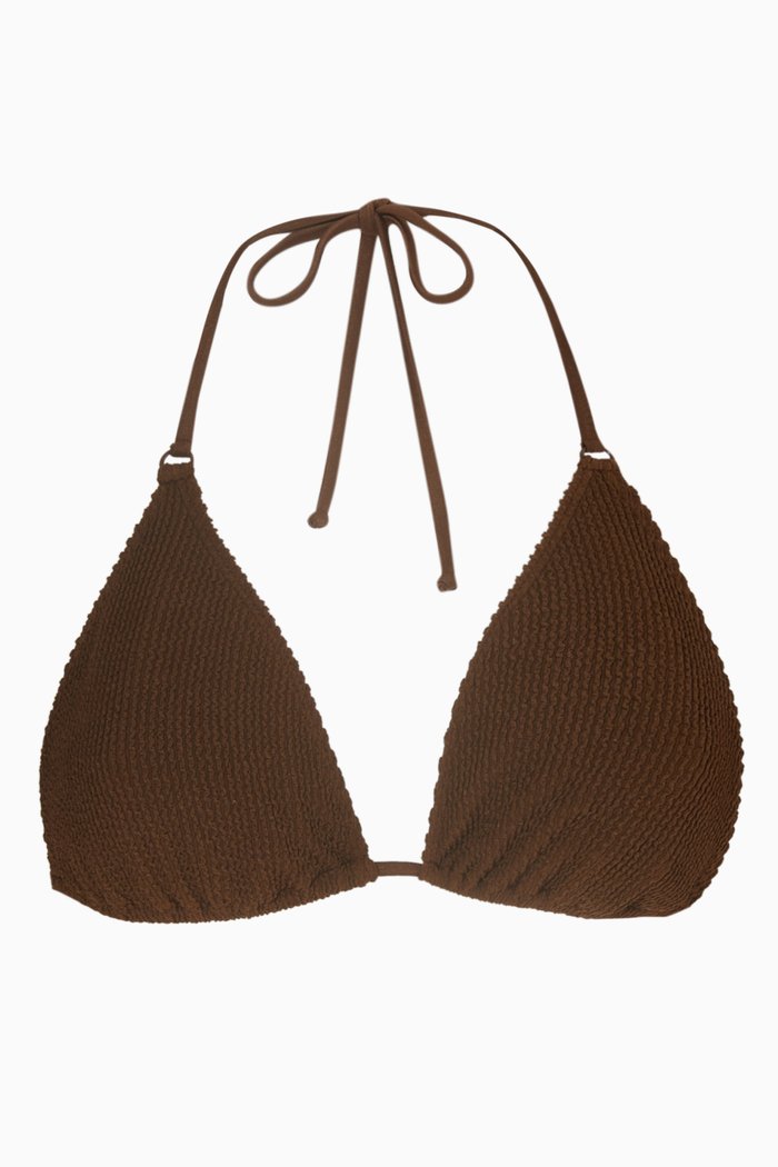 

Always Fits Tiny Ties Bikini Top, Brown