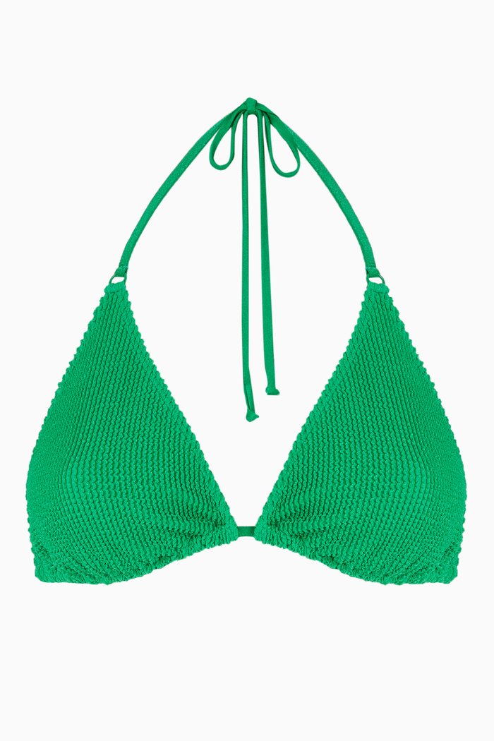 Always Fits Tiny Ties Bikini Top, Green