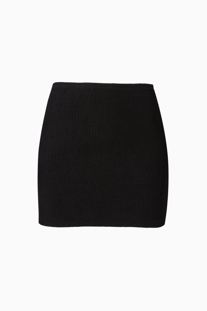 

Always Fits Mini Skirt in Crinkle Swim Fabric, Black