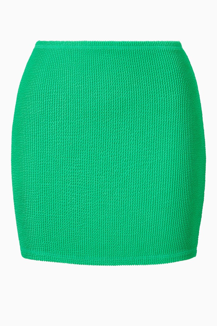 

Always Fits Mini Skirt in Crinkle Swim Fabric, Green