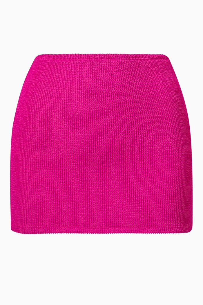 Always Fits Mini Skirt in Crinkle Swim Fabric, Pink