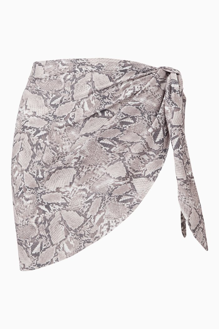 

Leg Daze Sarong in Stretch Nylon, Silver