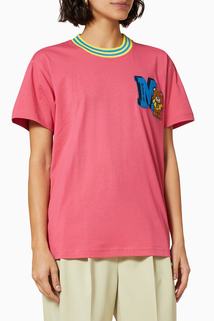 

Logo T-shirt in Jersey, Pink