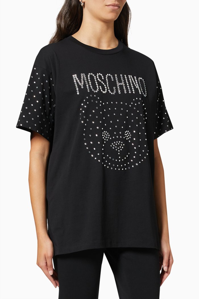 

Crystal Logo T-Shirt in Cotton, Black