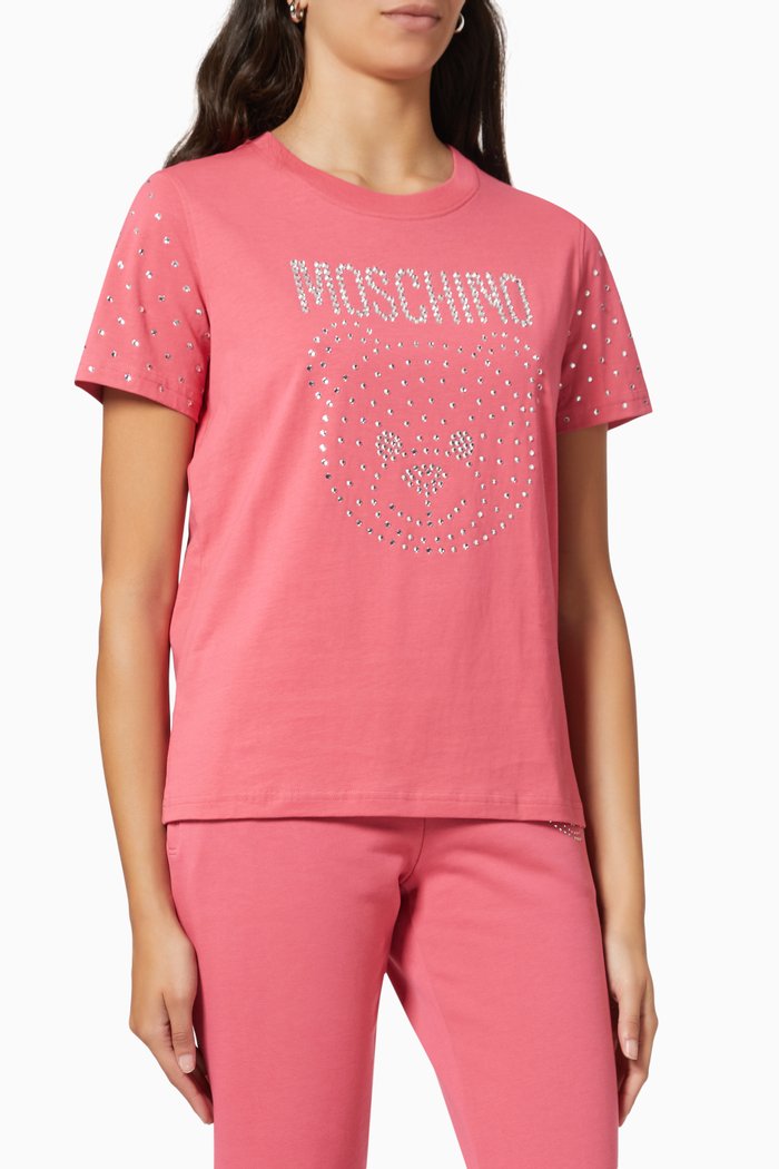 

Crystal Logo T-Shirt in Cotton, Pink