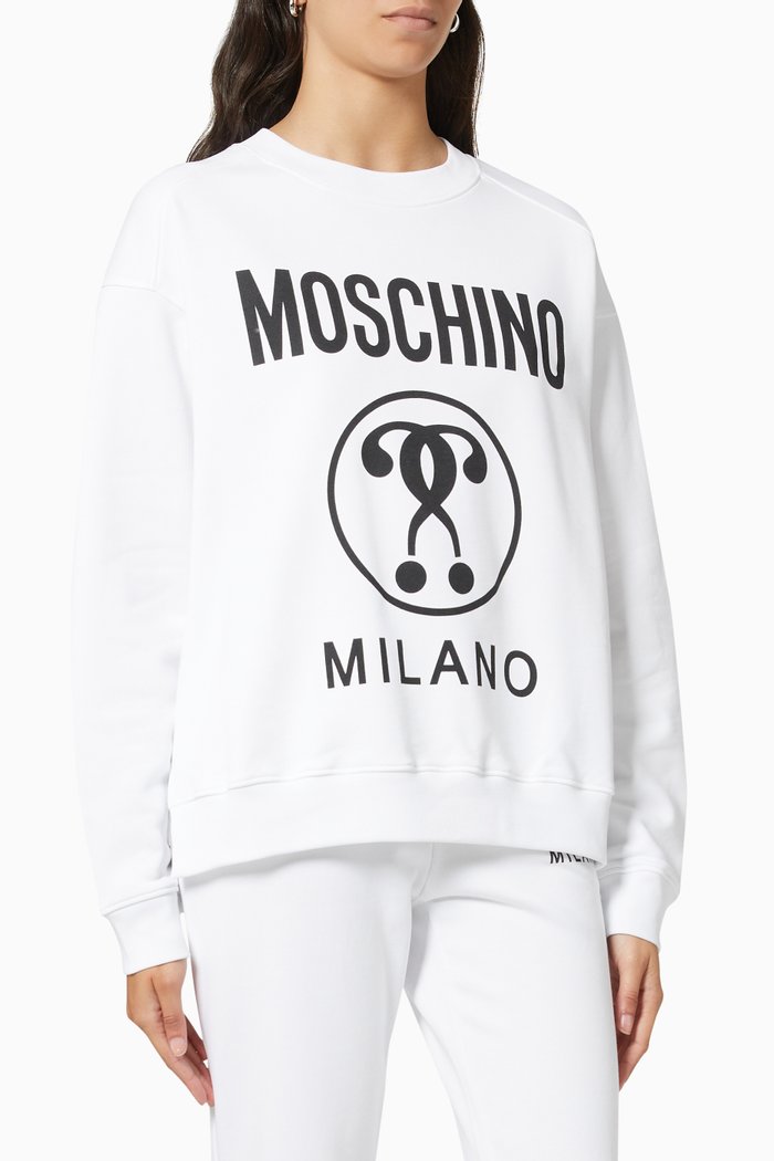 

Moschino Milano Sweatshirt in Cotton, White