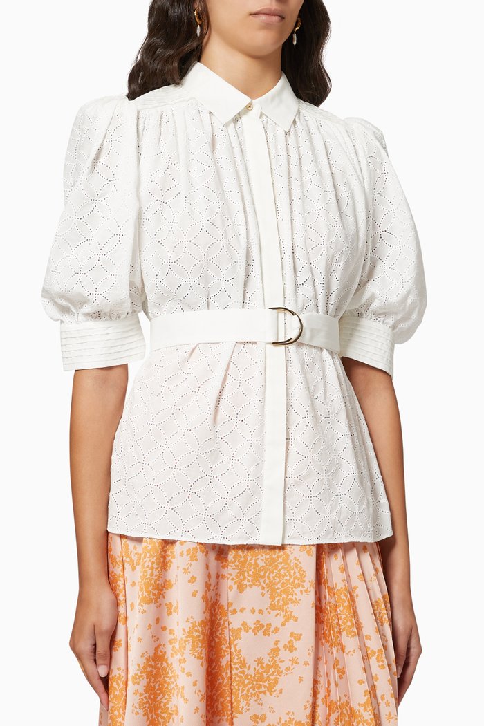 

Kingsley Blouse in Cotton, White