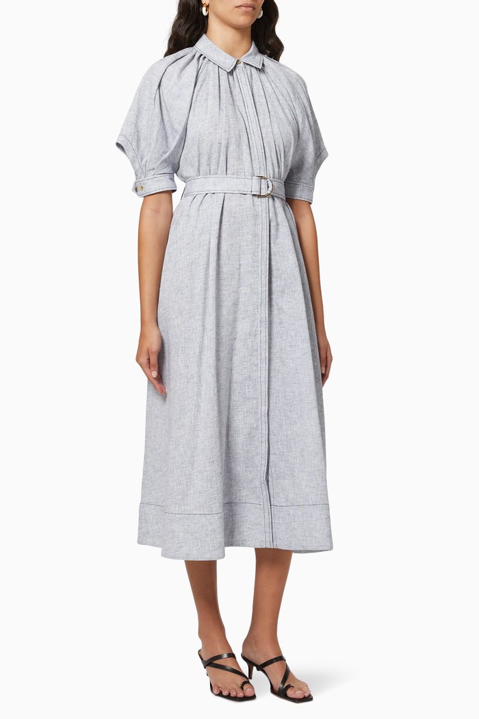 

Nicolls Dress in Linen, Pink