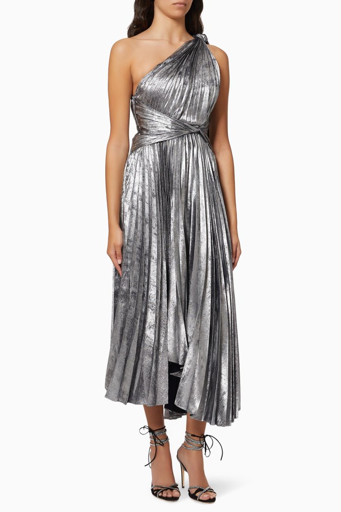 Kalora Pleated Dress, Grey