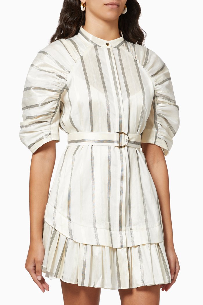 Leighton Dress in Linen, White