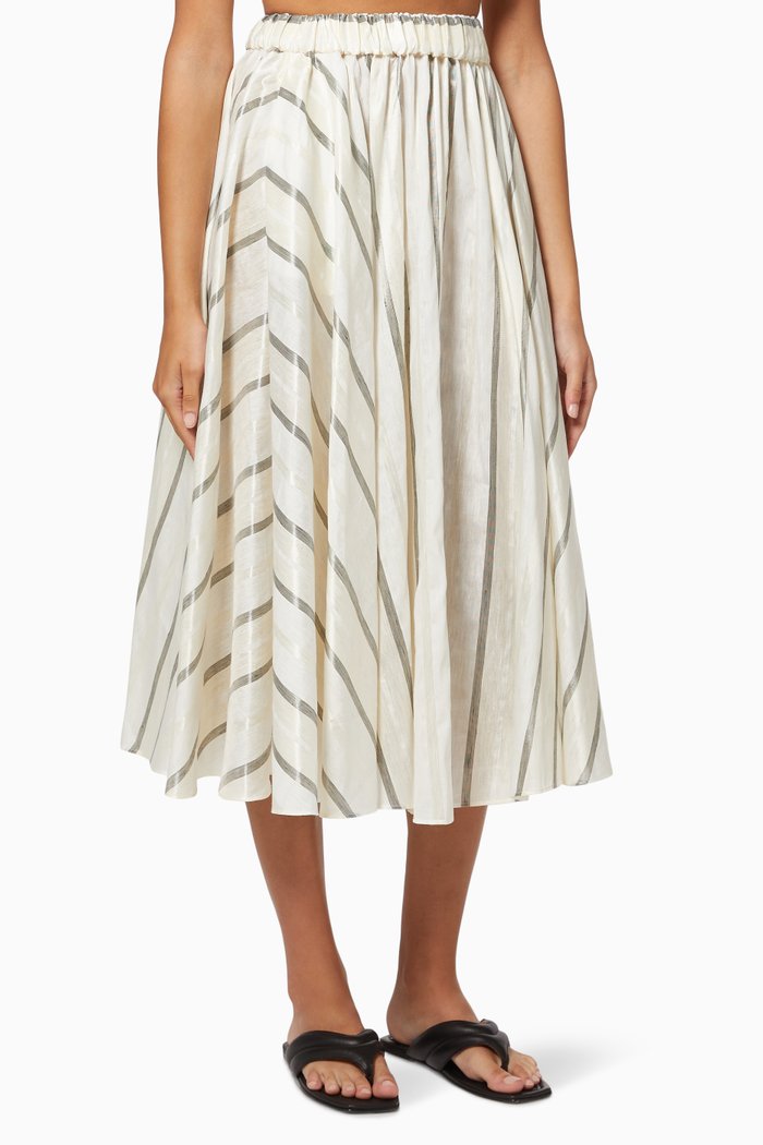 

Leighton Skirt in Linen, White