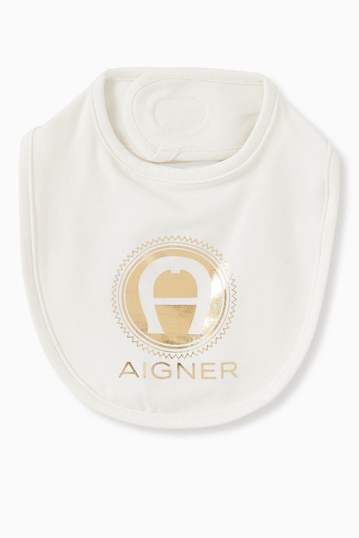 

Logo Bib in Cotton, White