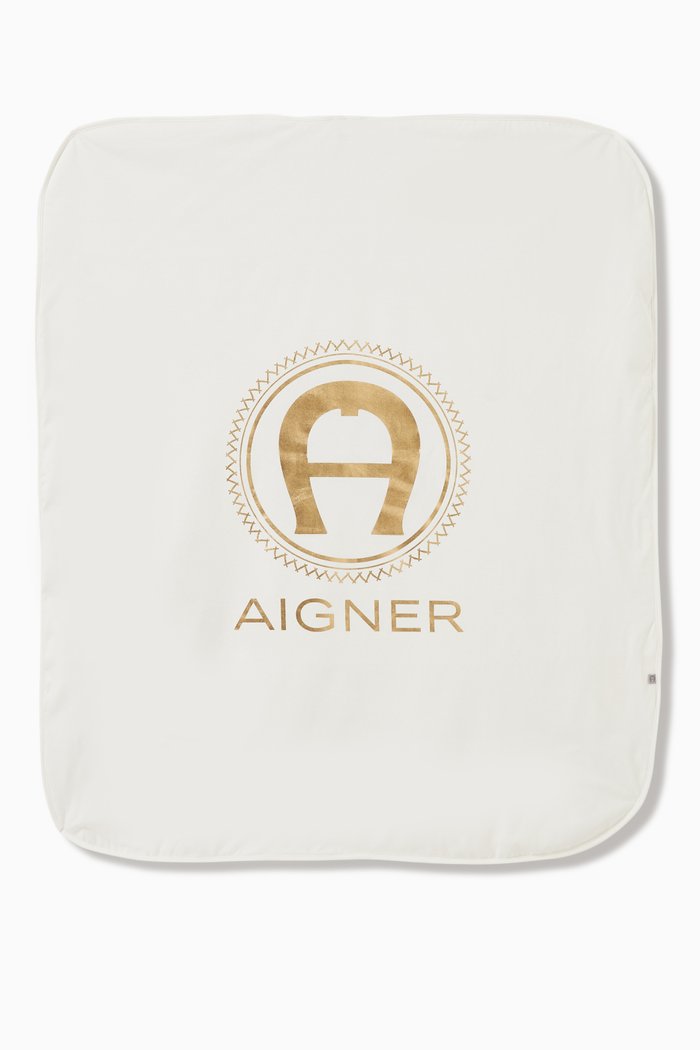 

Logo Blanket in Cotton, White