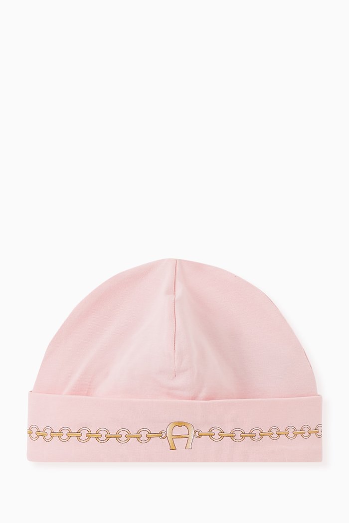 Logo Hat in Cotton, Pink