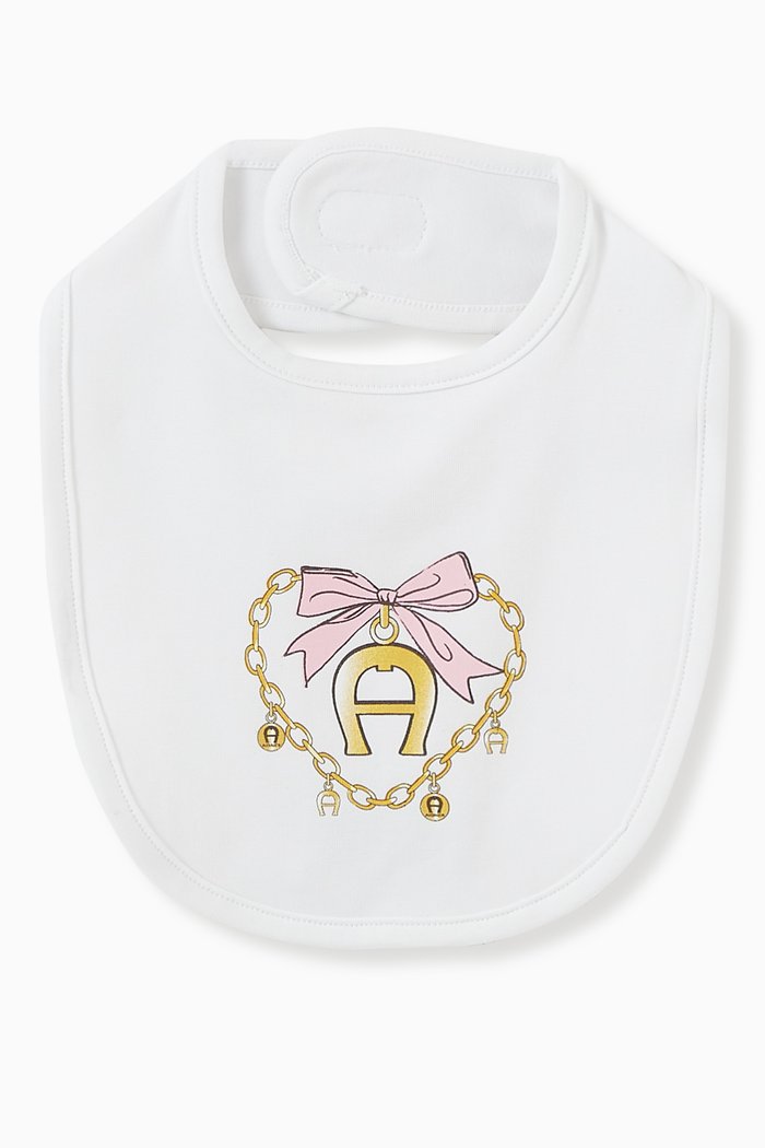 

Logo Bib in Cotton, White