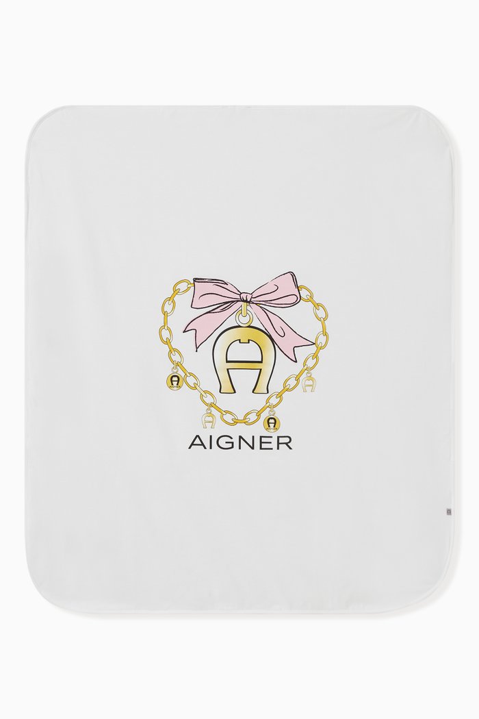 

Logo Blanket in Cotton, White