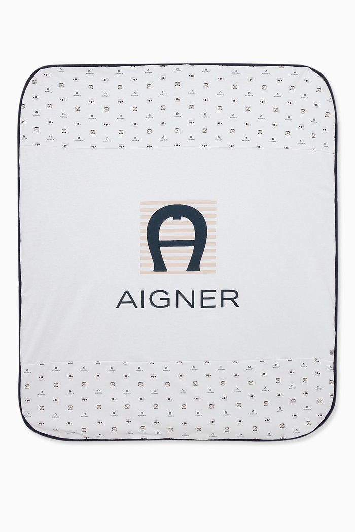 

Logo Blanket in Cotton, White