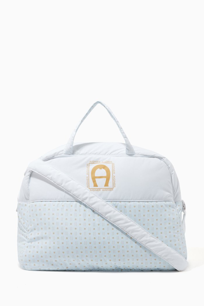 

Logo Diaper Bag in Nylon, Blue