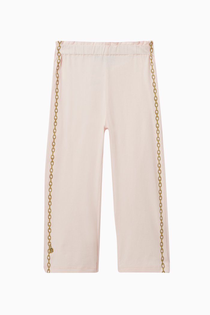 

Logo Chain Pants in Cotton, Pink