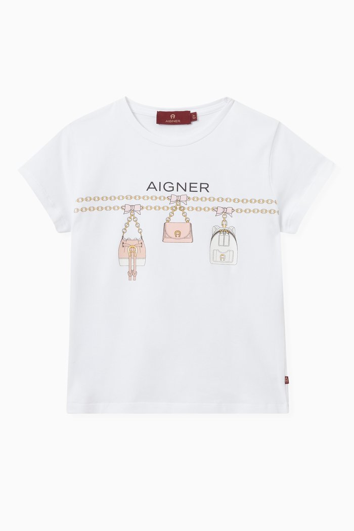 Logo Graphic T-shirt in Jersey, White