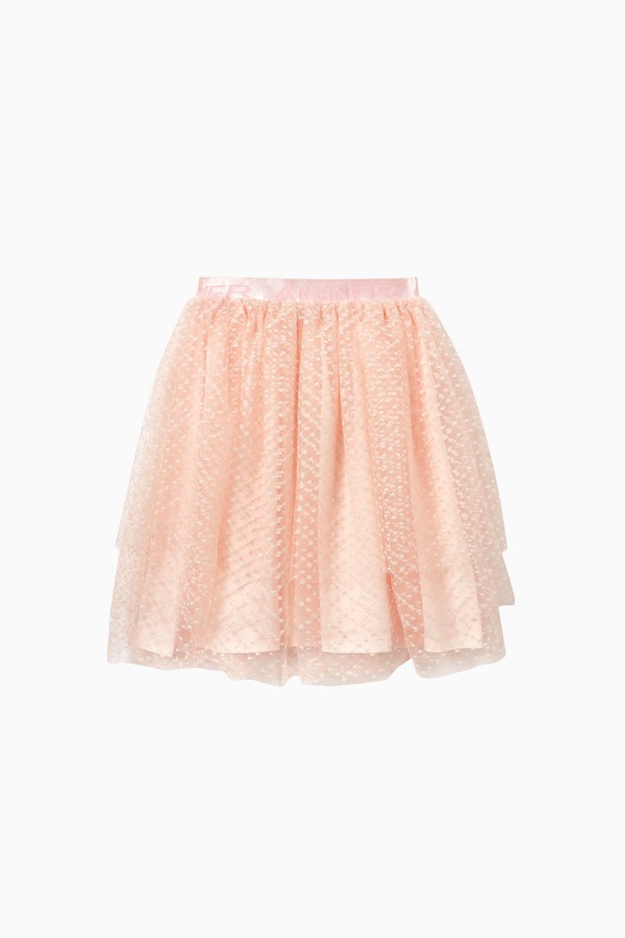 

Pleated Skirt in Tulle, Pink
