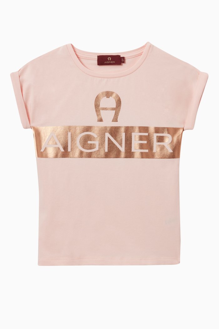 

Logo T-shirt in Jersey, Pink