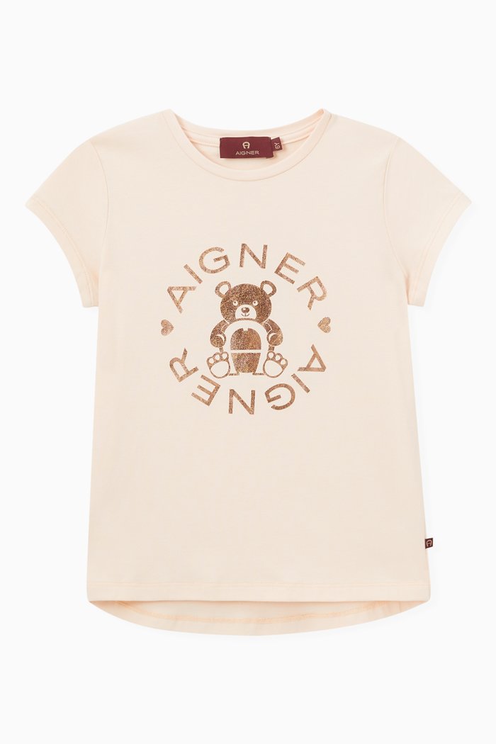 

Teddy Logo T-shirt in Cotton, Neutral