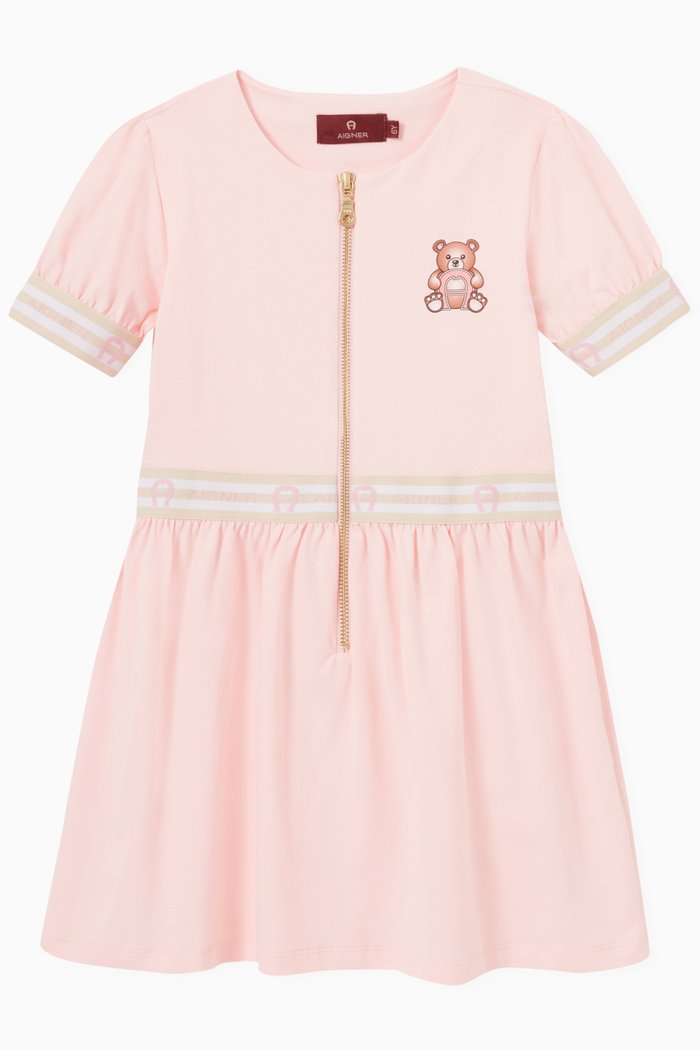 

Teddy Bear Dress in Cotton, Pink